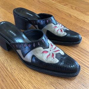 Hype Western Mule Slide on Cowboy Boots Leather.